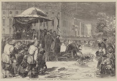 De Jordaan Epifanie gewoonte in Sint-Petersburg door Edmond Morin